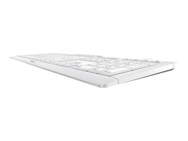 CHERRY STREAM KEYBOARD Kabelgebunden QWERTZ USB – Leise Büro-Tastatur Hellgrau